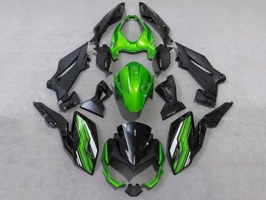 Billige Kawasaki Z400 Motorrad Verkleidung 2018-2024 - Grun Weiss Schwarz