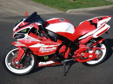 Billige Yamaha YZF R1 Motorrad Verkleidung 2012-2014 - Weiss Rot Schwarz Grun Milwaukee Maxxis Monster