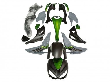 Billige Kawasaki Z1000 Motorrad Verkleidung 2014-2019 - Grun Grau Matt Schwarz