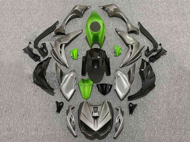 Billige Kawasaki Z1000 Motorrad Verkleidung 2014-2019 - Grau Grun Schwarz