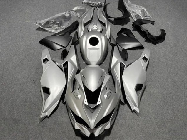 Billige Kawasaki ZX25R ZX-25R Motorrad Verkleidung 2019-2025 - Glanzendes Silber Matt Schwarz