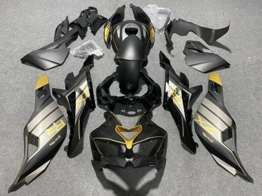 Billige Kawasaki ZX25R ZX-25R Motorrad Verkleidung 2019-2025 - Matt Schwarz Grau Gold Glanzendes Schwarz