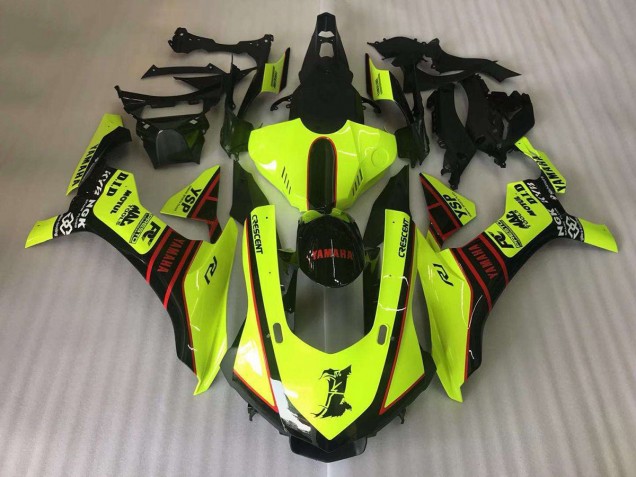 Billige Yamaha YZF R1 Motorrad Verkleidung 2015-2019 - Gelb Rot Schwarz Motul YSP