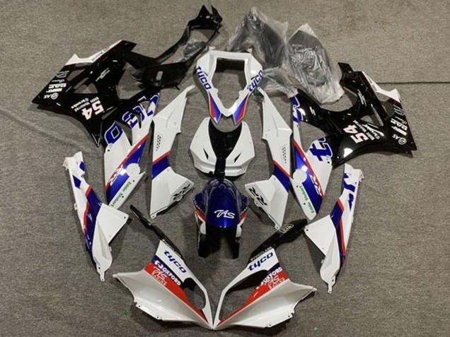 Billige BMW S1000RR Motorrad Verkleidung 2009-2014 - Weiss Rot Blau Glanzendes Schwarz Tyco