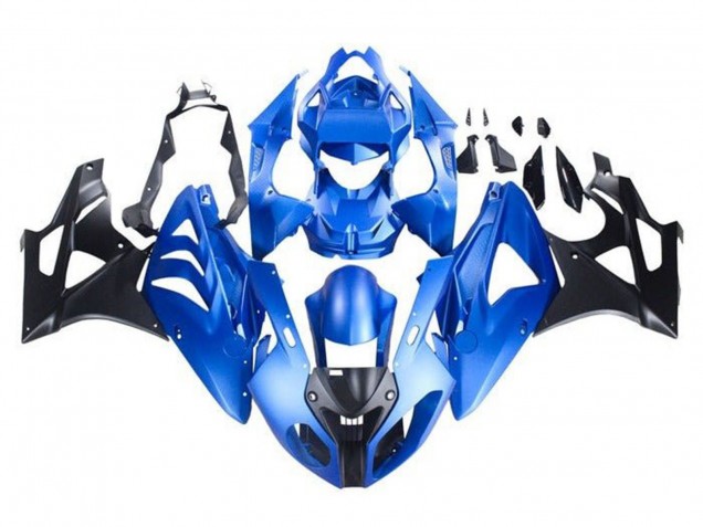 Billige BMW S1000RR Motorrad Verkleidung 2009-2014 - Blau Glanzendes Schwarz
