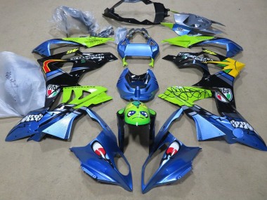 Billige BMW S1000RR Motorrad Verkleidung 2009-2014 - Blau Grun Schwarz Hai