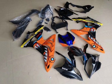 Billige BMW S1000RR Motorrad Verkleidung 2009-2014 - Gelb Blau Orange Schwarz Hai