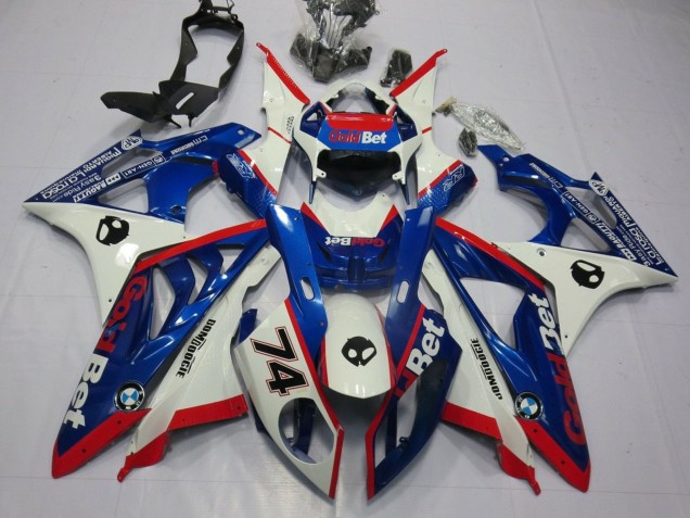 Billige BMW S1000RR Motorrad Verkleidung 2009-2014 - Weiss Rot Blau GoldBet