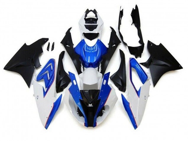 Billige BMW S1000RR Motorrad Verkleidung 2015-2016 - Weiss Blau Matt Schwarz