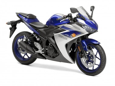 Billige Yamaha YZF R3 Motorrad Verkleidung 2015-2018 - Silber Blau Schwarz