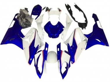 Billige BMW S1000RR Motorrad Verkleidung 2015-2016 - Weiss Rot Blau PinStreifen