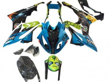 Billige BMW S1000RR Motorrad Verkleidung 2015-2016 - Gelb Blau Schwarz Hai