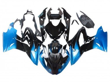 Billige BMW S1000RR Motorrad Verkleidung 2015-2016 - Blau Glanzendes Schwarz