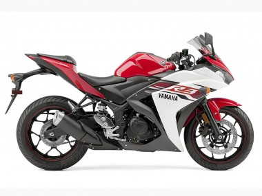 Billige Yamaha YZF R3 Motorrad Verkleidung 2015-2018 - Weiss Rot Schwarz