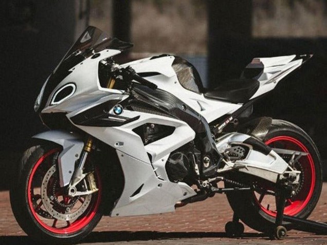Billige BMW S1000RR Motorrad Verkleidung 2017-2018 - Weiss Kunst Carbonfaser