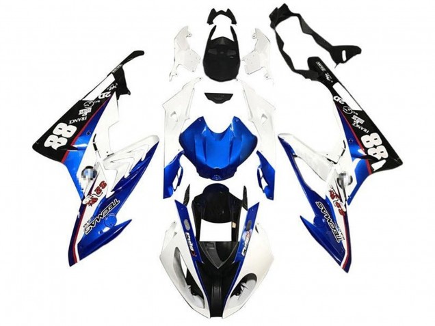 Billige BMW S1000RR Motorrad Verkleidung 2017-2018 - Weiss Blau Schwarz