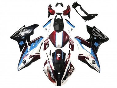 Billige BMW S1000RR Motorrad Verkleidung 2017-2018 - Weiss Blau Rot Glanzendes Schwarz