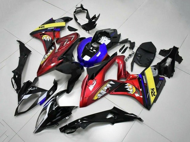 Billige BMW S1000RR Motorrad Verkleidung 2017-2018 - Gelb Blau Rot Schwarz Hai