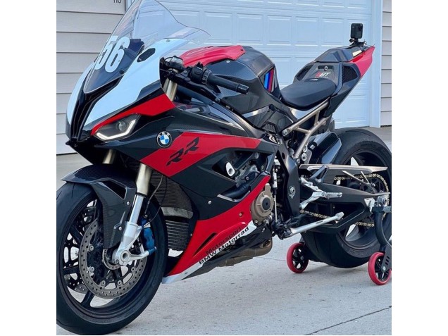 Billige BMW S1000RR Motorrad Verkleidung 2019-2022 - Rot Schwarz Weiss