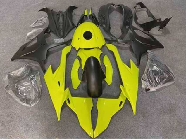 Billige BMW S1000RR Motorrad Verkleidung 2019-2022 - Neon Gelb Matt Schwarz