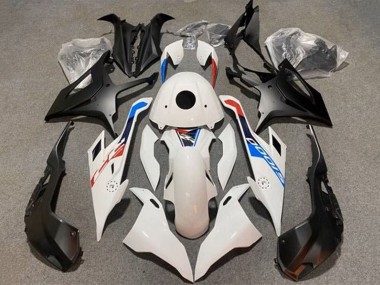 Billige BMW S1000RR Motorrad Verkleidung 2019-2022 - Glanzendes Weiss Matt Schwarz Blau