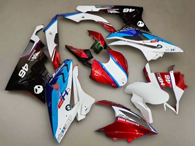 Billige BMW S1000RR Motorrad Verkleidung 2019-2022 - Weiss Rot Blau HP