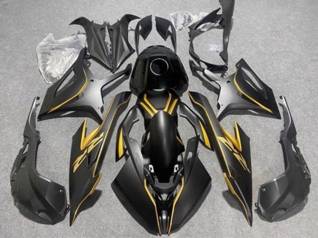 Billige BMW S1000RR Motorrad Verkleidung 2019-2022 - Matt Schwarz Gold