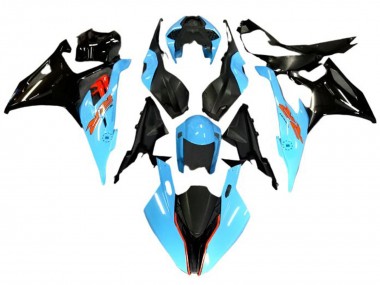 Billige BMW S1000RR Motorrad Verkleidung 2019-2022 - Hellblau Schwarz Rot