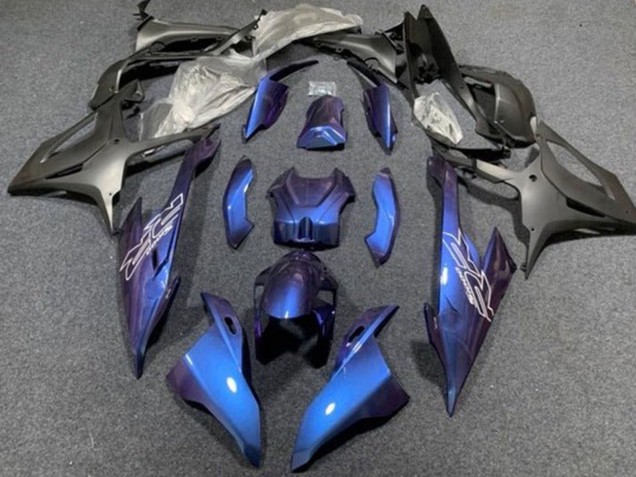 Billige BMW S1000RR Motorrad Verkleidung 2019-2022 - Blau Matt Schwarz