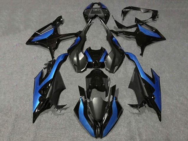 Billige BMW S1000RR Motorrad Verkleidung 2019-2022 - Schwarz Metallisch Blau