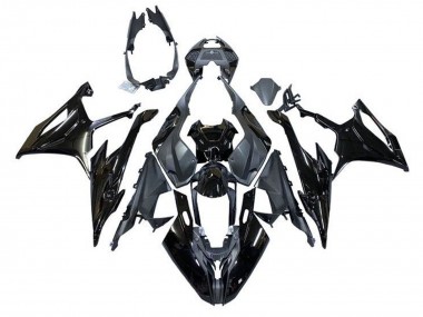 Billige BMW S1000RR Motorrad Verkleidung 2019-2022 - Glanzendes Schwarz Matt Schwarz