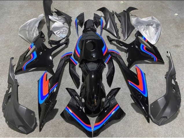 Billige BMW S1000RR Motorrad Verkleidung 2019-2022 - Schwarz Doppel blau Rot