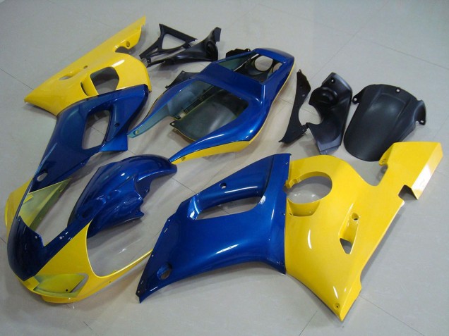 Billige Yamaha YZF R6 Motorrad Verkleidung 1998-2002 - Gelb Blau