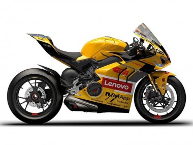 Billige Ducati Panigale V4 V4S Motorrad Verkleidung 2022-2024 - Gelb Rot Lenovo