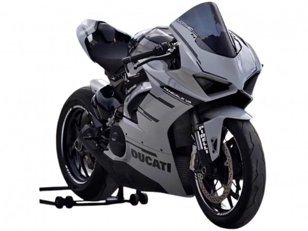 Billige Ducati Panigale V4 V4S Motorrad Verkleidung 2018-2019 - Grau Schwarz