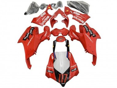 Billige Ducati Panigale V4 V4S Motorrad Verkleidung 2020-2021 - Rot Glanzendes Schwarz Lenovo 117