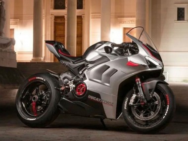 Billige Ducati Panigale V4 V4S Motorrad Verkleidung 2020-2021 - Silber Rot Schwarz