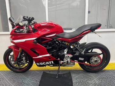 Billige Ducati Supersport 939/939S Motorrad Verkleidung 2017-2022 - Rot Schwarz Weiss Streifen