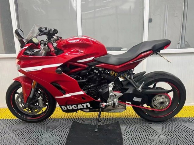 Billige Ducati Supersport 939/939S Motorrad Verkleidung 2017-2022 - Rot Schwarz Weiss Streifen