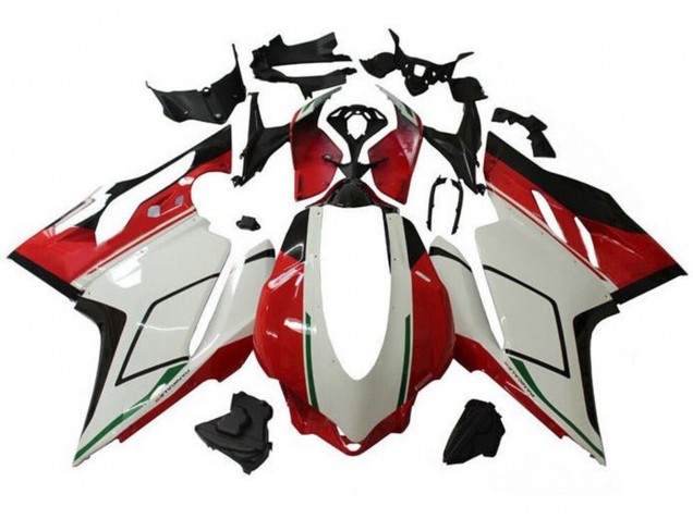 Billige Ducati 959/1299 Motorrad Verkleidung 2015-2020 - Weiss Rot Grun Glanzendes Schwarz