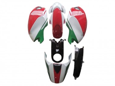 Billige Ducati Monster 696 796 1100 1100S Motorrad Verkleidung 2008-2012 - Weiss Rot Grun