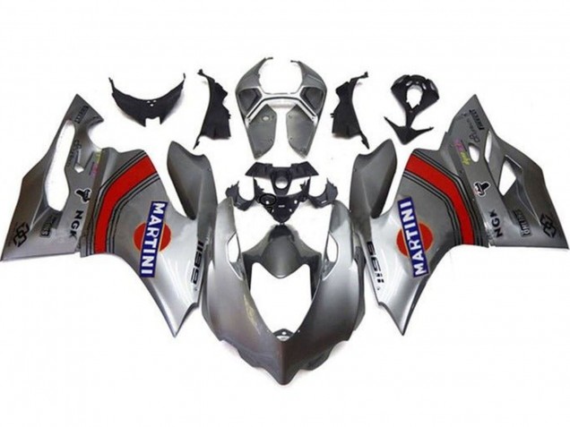 Billige Ducati Panigale 1199 Motorrad Verkleidung 2011-2014 - Silber Rot Blau Martini