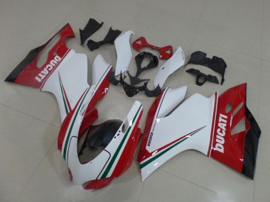 Billige Ducati Panigale 899 Motorrad Verkleidung 2011-2014 - Weiss Rot Grun Glanzendes Schwarz