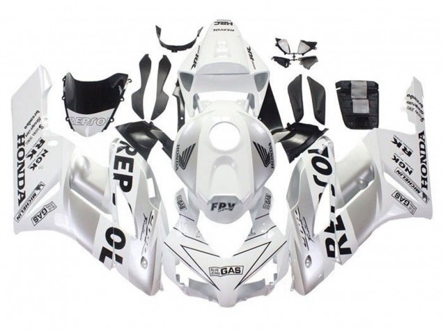 Billige Honda CBR1000RR Motorrad Verkleidung 2004-2005 - Weiss Silber Schwarz Repsol