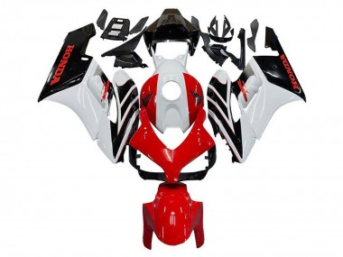 Billige Honda CBR1000RR Motorrad Verkleidung 2004-2005 - Weiss Rot Glanzendes Schwarz Streifen