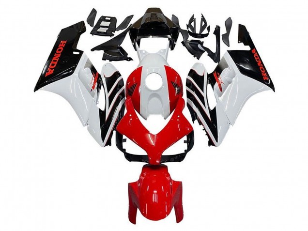 Billige Honda CBR1000RR Motorrad Verkleidung 2004-2005 - Weiss Rot Glanzendes Schwarz Streifen
