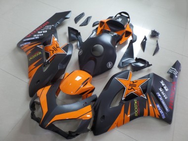 Billige Honda CBR1000RR Motorrad Verkleidung 2004-2005 - Orange Matt Schwarz RockStar