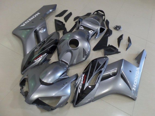 Billige Honda CBR1000RR Motorrad Verkleidung 2004-2005 - Silber Glanzendes Schwarz Streifen