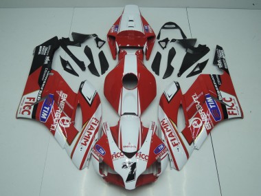 Billige Honda CBR1000RR Motorrad Verkleidung 2004-2005 - Weiss Rot Blau Schwarz Fiamm Ficc 7