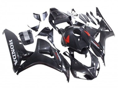 Billige Honda CBR1000RR Motorrad Verkleidung 2006-2007 - Kunst Carbonfaser Rot Weiss